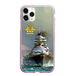 Чехол iPhone 11 Pro матовый ВМФ Военно-Морской Флот, цвет: 3D-розовый
