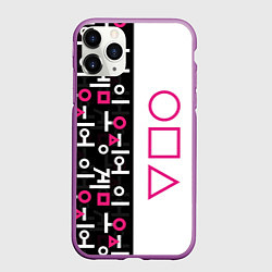 Чехол iPhone 11 Pro матовый Игра в кальмара: Стражи, цвет: 3D-фиолетовый