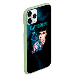 Чехол iPhone 11 Pro матовый Томас Шелби - Острые козырьки, цвет: 3D-салатовый — фото 2