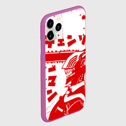 Чехол iPhone 11 Pro матовый Chainsaw Man, Человек-бензопила, цвет: 3D-фиолетовый — фото 2