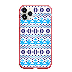 Чехол iPhone 11 Pro матовый Сибирская зима 2022, цвет: 3D-красный
