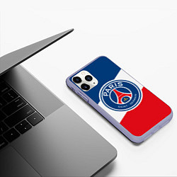 Чехол iPhone 11 Pro матовый Paris Saint-Germain FC, цвет: 3D-светло-сиреневый — фото 2