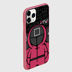 Чехол iPhone 11 Pro матовый SQUID GAME: ФИГУРКИ СТРАЖЕЙ, цвет: 3D-малиновый — фото 2