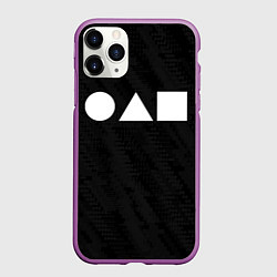 Чехол iPhone 11 Pro матовый Игра в кальмара: Фигуры, цвет: 3D-фиолетовый