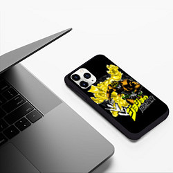 Чехол iPhone 11 Pro матовый Дио Брандо - JoJos Bizarre Adventure, цвет: 3D-черный — фото 2