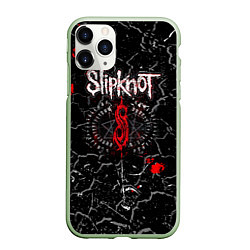 Чехол iPhone 11 Pro матовый Slipknot Rock Слипкнот Музыка Рок Гранж, цвет: 3D-салатовый