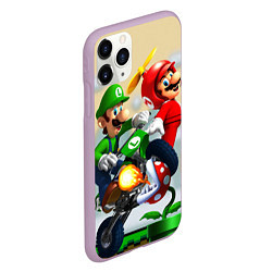 Чехол iPhone 11 Pro матовый MarioHelmet, цвет: 3D-сиреневый — фото 2