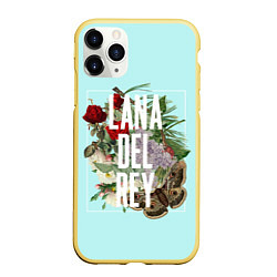 Чехол iPhone 11 Pro матовый Цветочная Лана, цвет: 3D-желтый