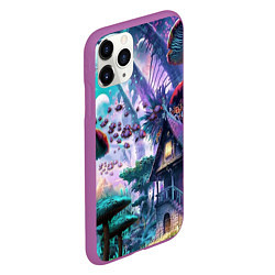 Чехол iPhone 11 Pro матовый FantasyFish, цвет: 3D-фиолетовый — фото 2