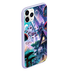 Чехол iPhone 11 Pro матовый FantasyFish, цвет: 3D-светло-сиреневый — фото 2