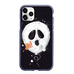 Чехол iPhone 11 Pro матовый Шарик-пугайка черный, полиэстер, цвет: 3D-серый