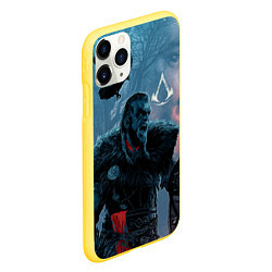 Чехол iPhone 11 Pro матовый ASSASSINS CREED VALHALLA ЭЙВОР И ВОРОН, цвет: 3D-желтый — фото 2