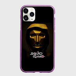 Чехол iPhone 11 Pro матовый РАСПОРЯДИТЕЛЬ ИГРА В КАЛЬМАРА SQUID GAME, цвет: 3D-фиолетовый