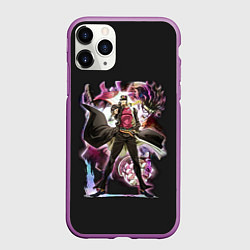 Чехол iPhone 11 Pro матовый Джотаро Куджо Джо Джо, цвет: 3D-фиолетовый