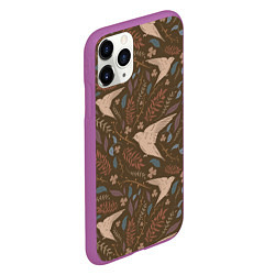 Чехол iPhone 11 Pro матовый Литой стриж, цвет: 3D-фиолетовый — фото 2