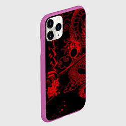 Чехол iPhone 11 Pro матовый ТОКИЙСКИЕ МСТИТЕЛИ КРАСНЫЙ ДРАКОН, цвет: 3D-фиолетовый — фото 2