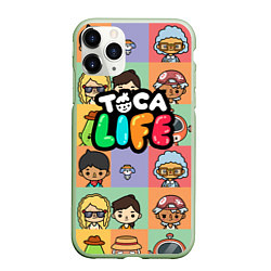 Чехол iPhone 11 Pro матовый Toca Life: Faces, цвет: 3D-салатовый