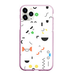 Чехол iPhone 11 Pro матовый TOCA BOCA УЗОР ФОН, цвет: 3D-розовый