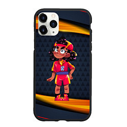 Чехол iPhone 11 Pro матовый Рисунок Meg Brawl Stars, цвет: 3D-черный