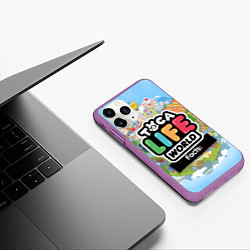 Чехол iPhone 11 Pro матовый Toca Life World, цвет: 3D-фиолетовый — фото 2