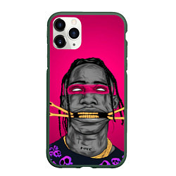 Чехол iPhone 11 Pro матовый Dangerous Travis, цвет: 3D-темно-зеленый