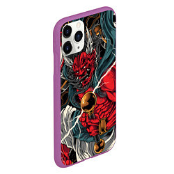 Чехол iPhone 11 Pro матовый БОГ ГРОМА РАЙДЗИН, цвет: 3D-фиолетовый — фото 2