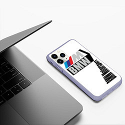 Чехол iPhone 11 Pro матовый BMW Motorsport, цвет: 3D-светло-сиреневый — фото 2
