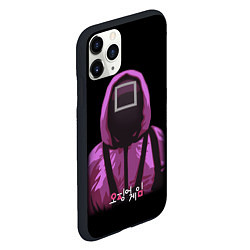 Чехол iPhone 11 Pro матовый Squid Game Square Guy, цвет: 3D-черный — фото 2