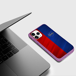 Чехол iPhone 11 Pro матовый Логотип Alpina, цвет: 3D-фиолетовый — фото 2