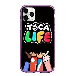 Чехол iPhone 11 Pro матовый Toca Life: Friends, цвет: 3D-фиолетовый