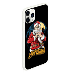 Чехол iPhone 11 Pro матовый Дед Мороз с Любовью, цвет: 3D-белый — фото 2