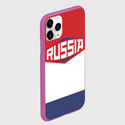 Чехол iPhone 11 Pro матовый Russia, цвет: 3D-фиолетовый — фото 2