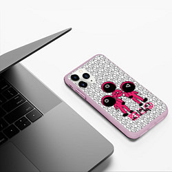 Чехол iPhone 11 Pro матовый Игра в кальмара Squid Game, цвет: 3D-розовый — фото 2