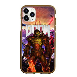 Чехол iPhone 11 Pro матовый DOOM ETERNAL ДУМ БИТВА В АДУ, цвет: 3D-коричневый