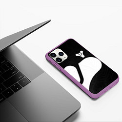 Чехол iPhone 11 Pro матовый DESTINY 2 LOGO WHITE, цвет: 3D-фиолетовый — фото 2