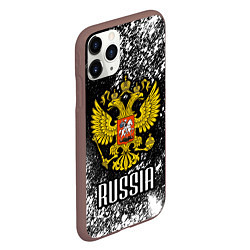 Чехол iPhone 11 Pro матовый Russia, цвет: 3D-коричневый — фото 2