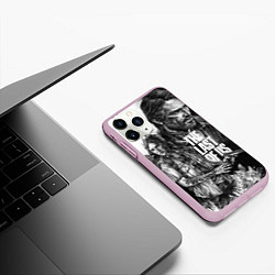 Чехол iPhone 11 Pro матовый THE LAST OF US ЧЁРНО БЕЛЫЙ, цвет: 3D-розовый — фото 2