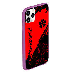 Чехол iPhone 11 Pro матовый Чёрный клевер: Black clover, цвет: 3D-фиолетовый — фото 2