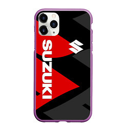 Чехол iPhone 11 Pro матовый SUZUKI СУЗУКИ RED LOGO, цвет: 3D-фиолетовый