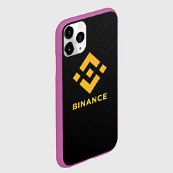Чехол iPhone 11 Pro матовый БИНАНС ЛОГО CARBON BINANCE LOGO, цвет: 3D-фиолетовый — фото 2
