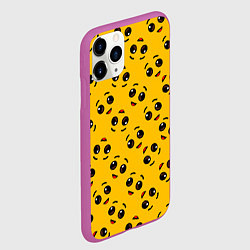 Чехол iPhone 11 Pro матовый FORTNITE BANANA FACE PATTERN ФОРТНАЙТ ЛИЦО БАНАНА, цвет: 3D-фиолетовый — фото 2