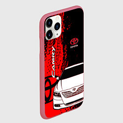 Чехол iPhone 11 Pro матовый Camry Toyota glitch, цвет: 3D-малиновый — фото 2