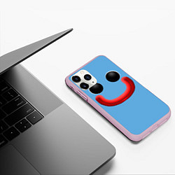 Чехол iPhone 11 Pro матовый Huggy Waggy smile, цвет: 3D-розовый — фото 2