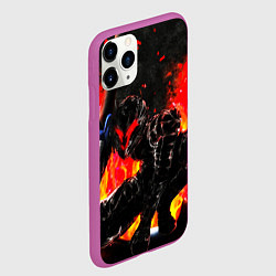 Чехол iPhone 11 Pro матовый БЕРСЕРК ОГНЕННЫЙ BERSERK, цвет: 3D-фиолетовый — фото 2
