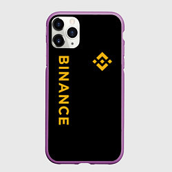 Чехол iPhone 11 Pro матовый БИНАНС ЛОГО КАРБОН BINANCE LOGO, цвет: 3D-фиолетовый