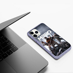 Чехол iPhone 11 Pro матовый МЕТРО ИСХОД АРТЁМ ,ЯДЕРНАЯ ЗИМА METRO EXODUS, цвет: 3D-светло-сиреневый — фото 2