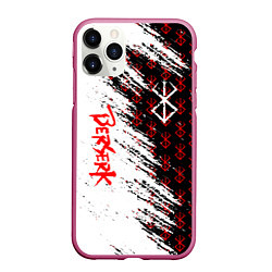 Чехол iPhone 11 Pro матовый Berserk Anime, цвет: 3D-малиновый