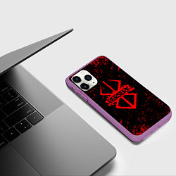 Чехол iPhone 11 Pro матовый BERSERK logo elements, цвет: 3D-фиолетовый — фото 2