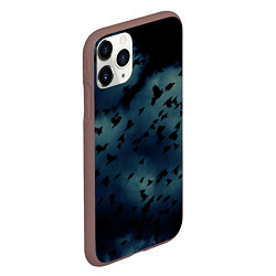 Чехол iPhone 11 Pro матовый Flock of birds, цвет: 3D-коричневый — фото 2