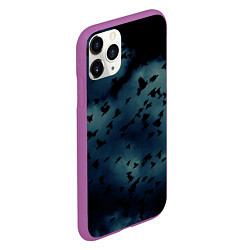 Чехол iPhone 11 Pro матовый Flock of birds, цвет: 3D-фиолетовый — фото 2